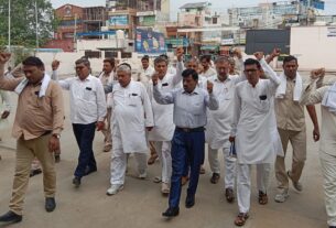 Haryana News Hindi, रोडवेज कर्मचारियों का निजी बसों को परमिट देने के विरोध....